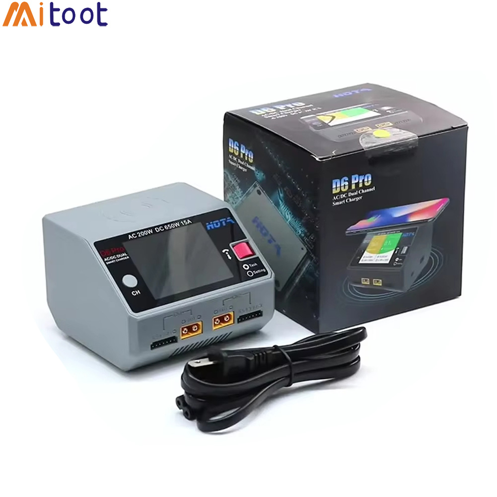 Hota D6 Pro Dual Lipo Charger - HOTA D6 Pro Zwart AC 200W