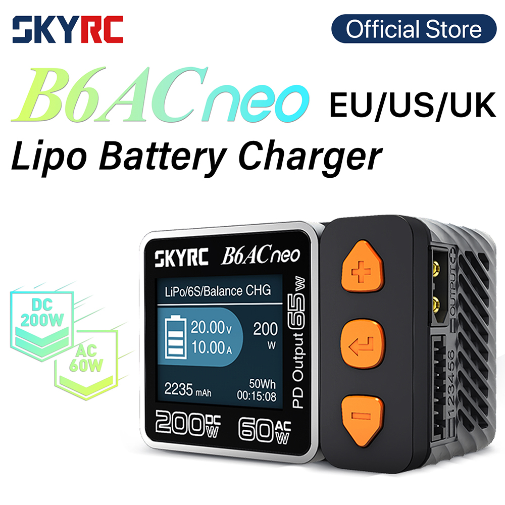Skyrc B6 Neo Smart Charger - SKYRC B6ACneo Oplader DC 200W AC