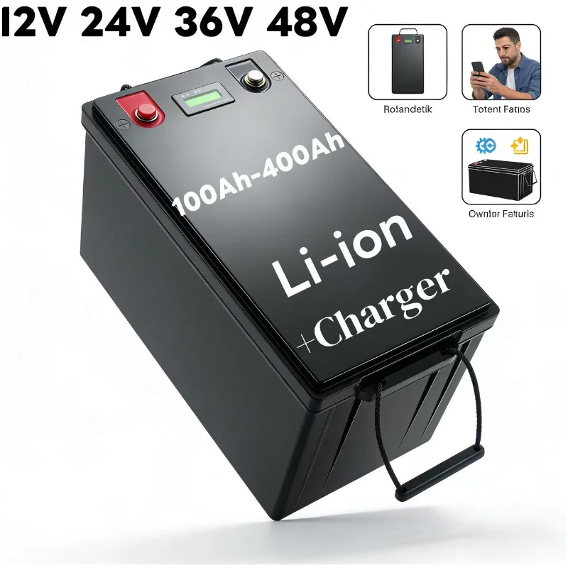 Lifepo4 12V 100Ah Bms Bluetooth - Bluetooth BMS Lithium-batterij | 12V-48V 100Ah-400Ah