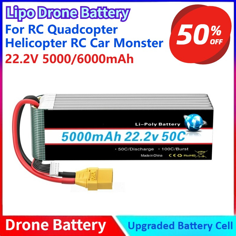 6S Lipo Battery 22.2V 5000Mah - Nieuwe 5000/6000 mah 22.2 V Lipo