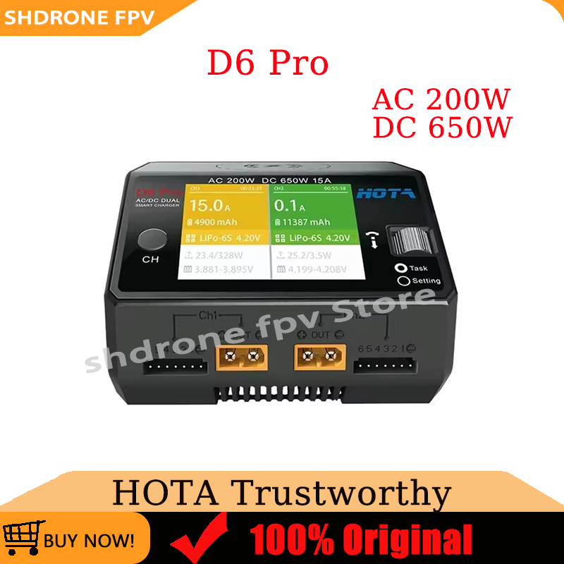 Hota D6 Pro Dual Lipo Charger - Originele HOTA D6 Pro AC 200W