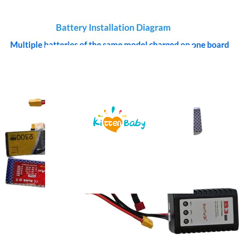 12S Lipo Battery Balancing Board - 1 Set RC Batterijlader B6AC Parallelle