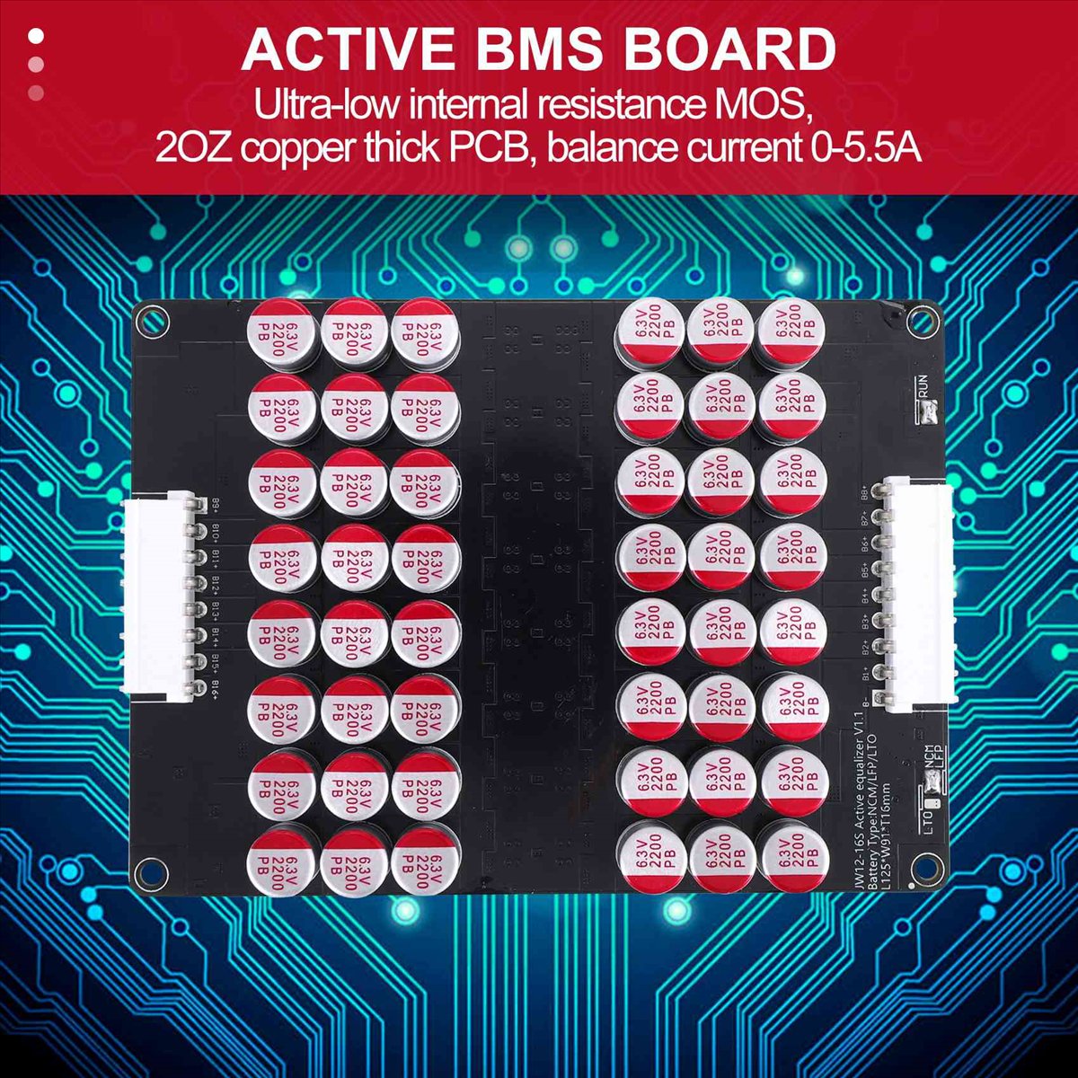 12S Lipo Battery Balancing Board - * EEN DAG 12S 13S 14S