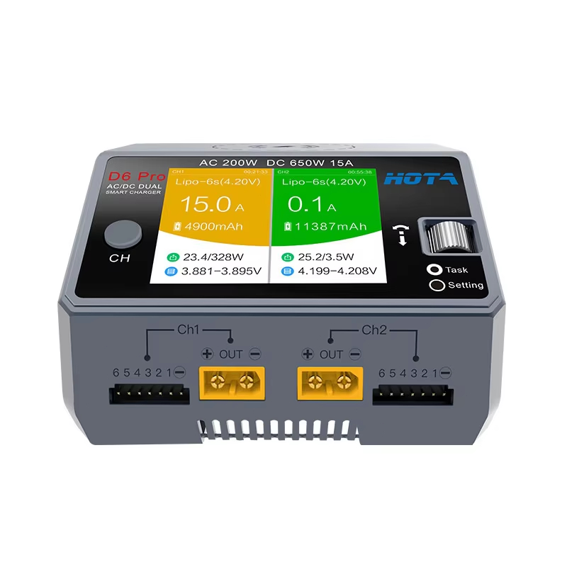 HOTA D6 Pro Zwart AC 200W DC 2 - Hota D6 Pro Dual Lipo Charger recensie en prijs