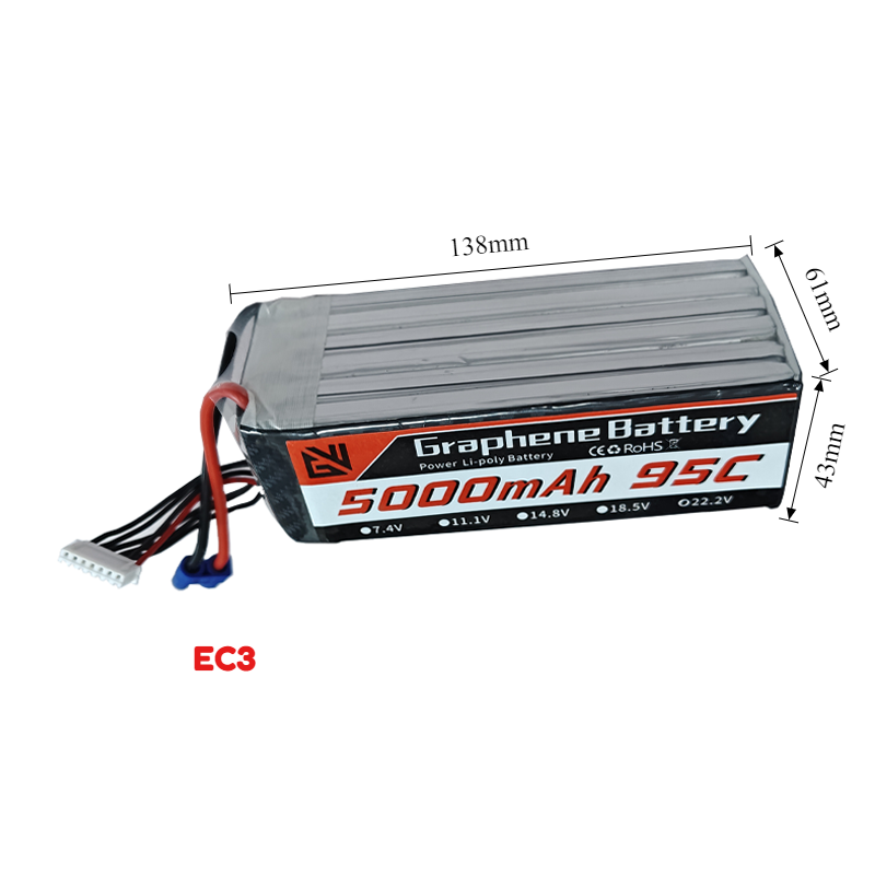 95C 6S 5000mAh LiPo 22.2V-batt - 6S Lipo Battery 22.2V 5000Mah recensie en prijs