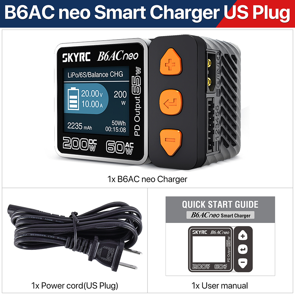 SKYRC B6ACneo Oplader DC 200W  - Skyrc B6 Neo Smart Charger recensie en prijs