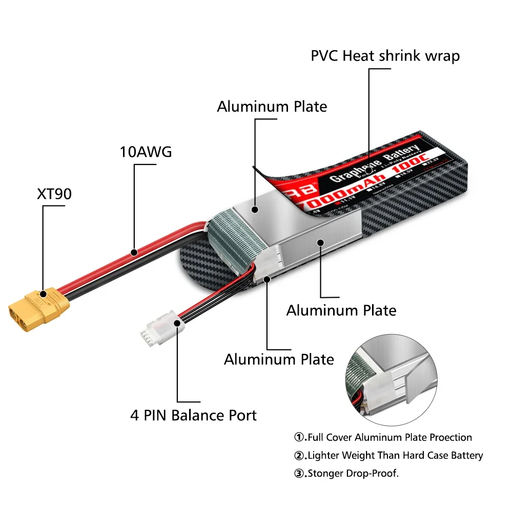 Grafeen Batterij 2S 3S 4S 6S R - 6S Lipo Battery 22.2V 5000Mah recensie en prijs