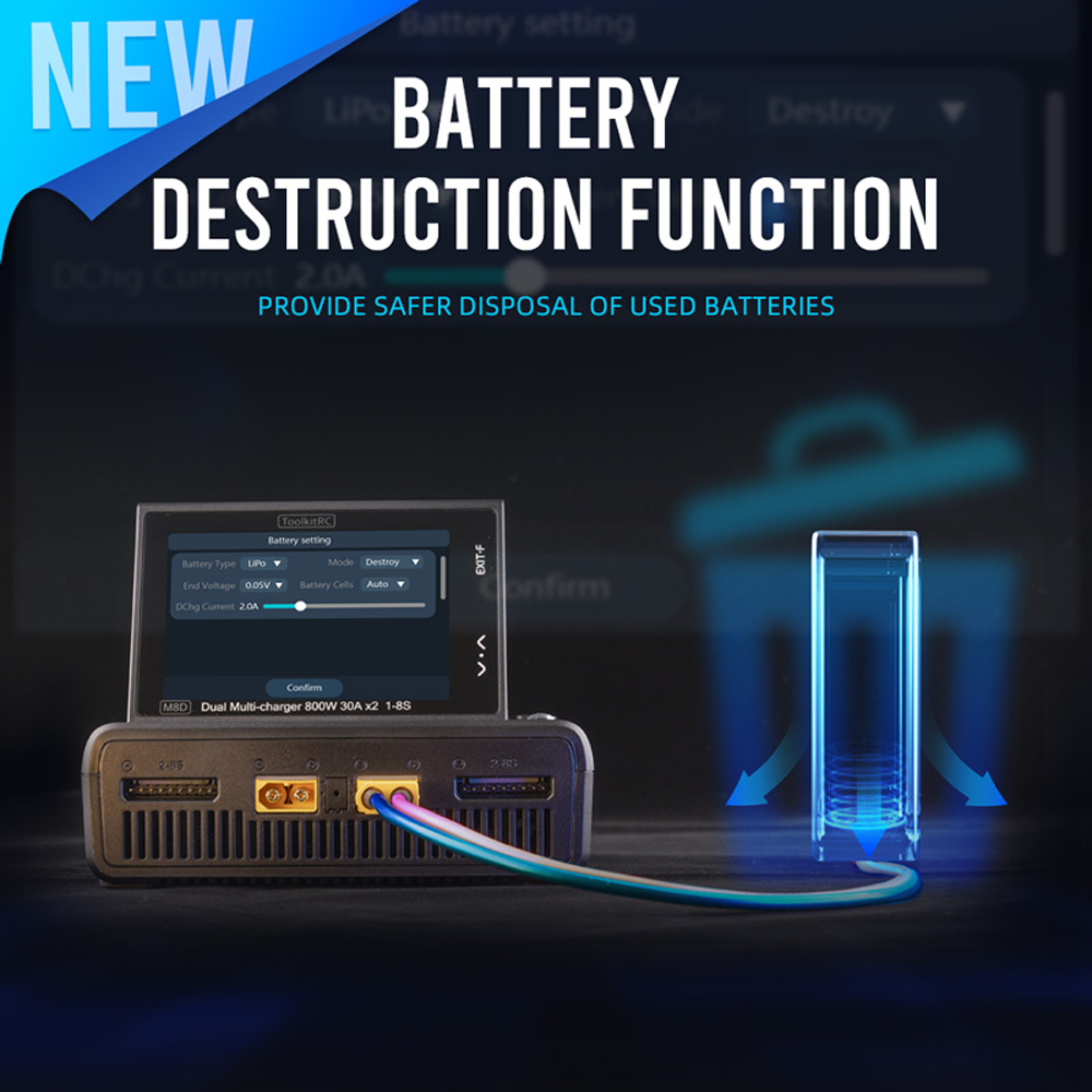 ToolkitRC M8D Slimme Oplader 2 - Toolkitrc M6Dac Smart Charger recensie en prijs
