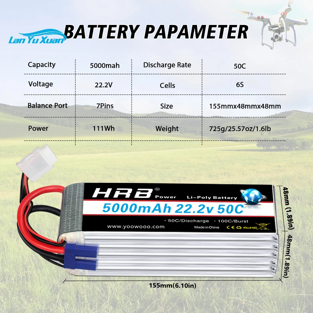 2 stuks 6S Lipo Batterij 22.2V - 6S Lipo Battery 22.2V 5000Mah recensie en prijs