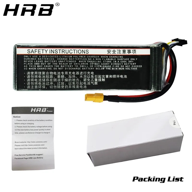 HRB 6S Lipo Batterij 22.2V 500 - 6S Lipo Battery 22.2V 5000Mah recensie en prijs
