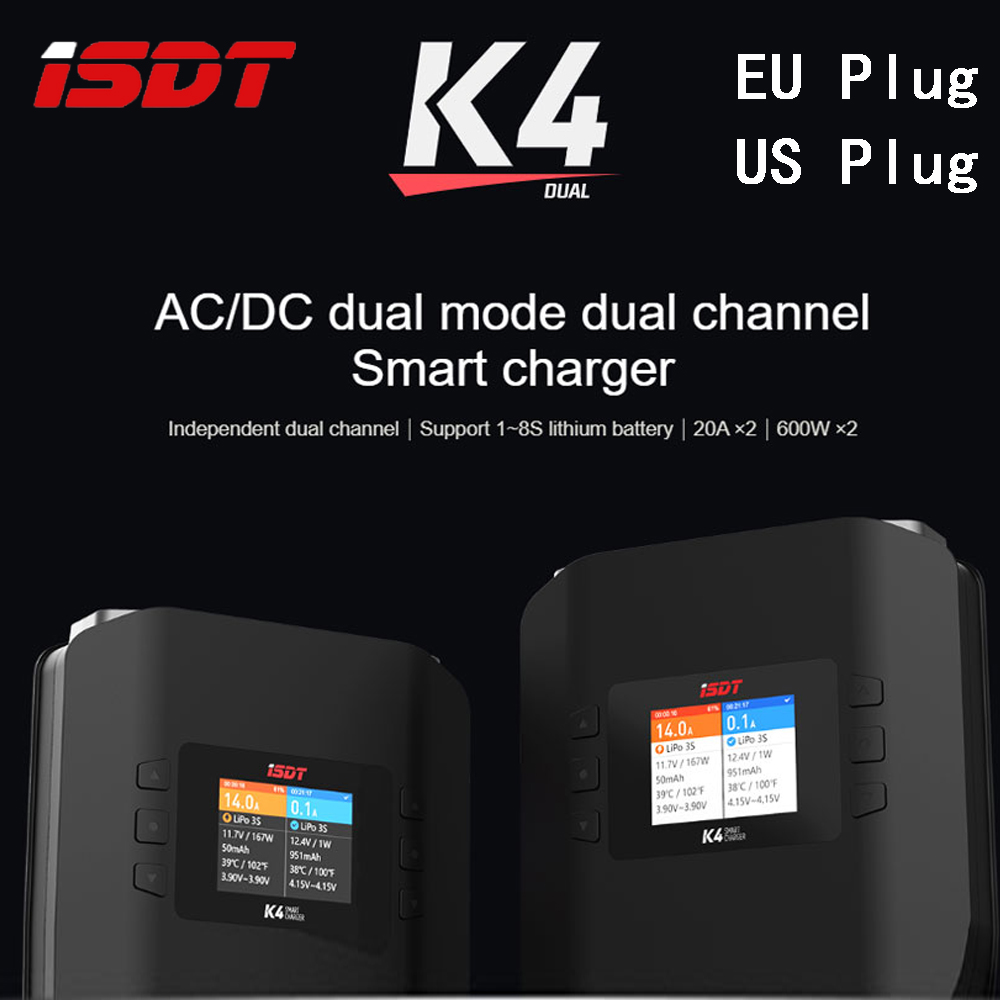 ISDT K4 1 ~ 8S Lithiumbatterij - Isdt K4 Dual Lipo Charger recensie en prijs
