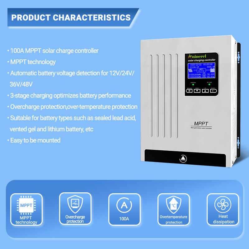 Aninerel 100A Solar Charge Con - Lifepo4 12V 100Ah Bms Bluetooth recensie en prijs