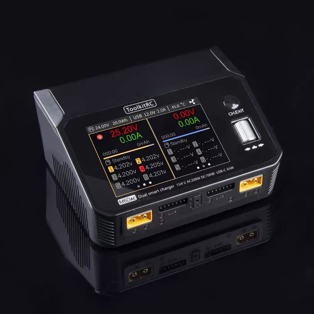 ToolkitRC M6DAC 350W X 2 USB-C - Toolkitrc M6Dac Smart Charger recensie en prijs