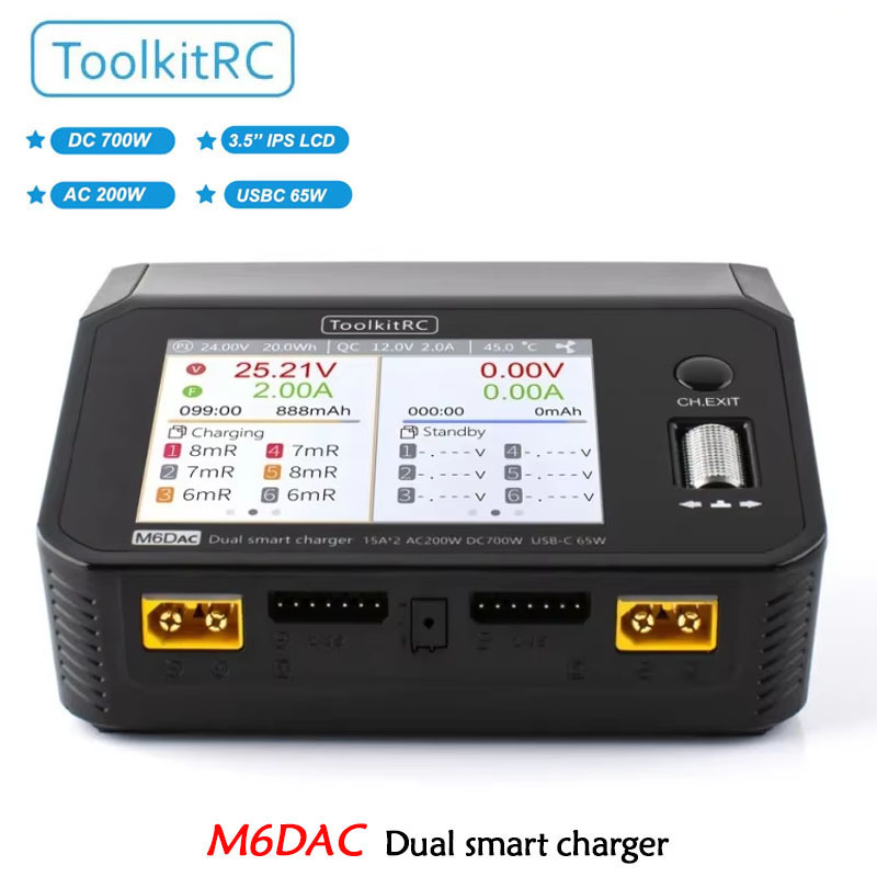ToolkitRC M6DAC Dual Smart Cha - Toolkitrc M6Dac Smart Charger recensie en prijs