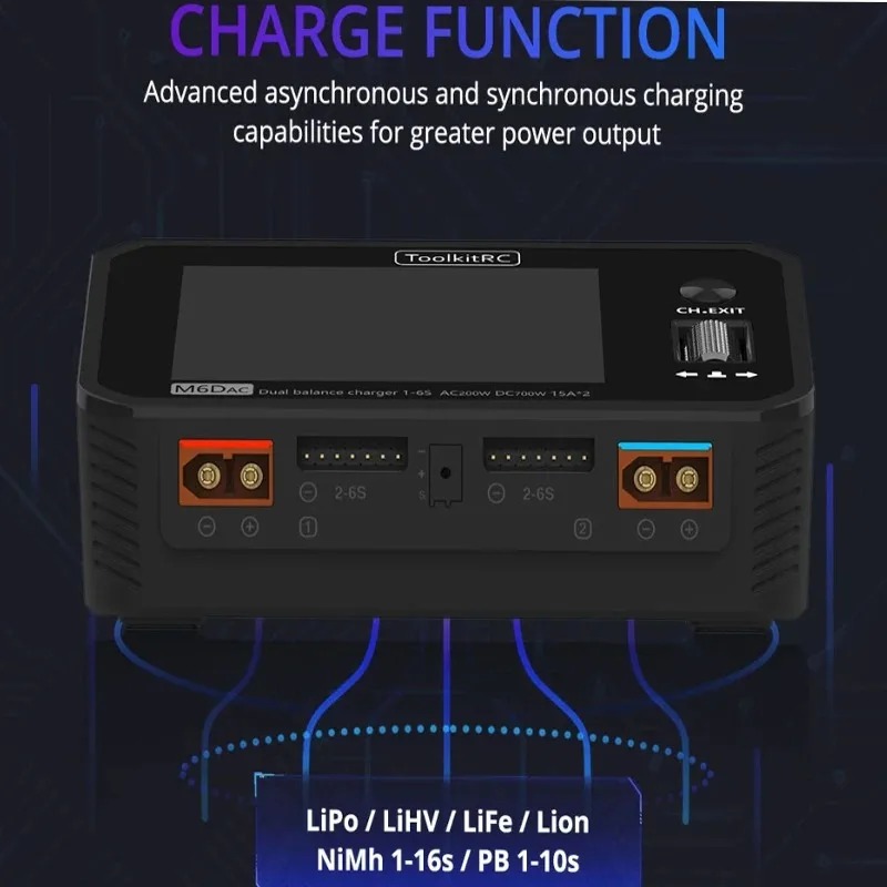 ToolkitRC M6DAC Dual Channel S - Toolkitrc M6Dac Smart Charger recensie en prijs