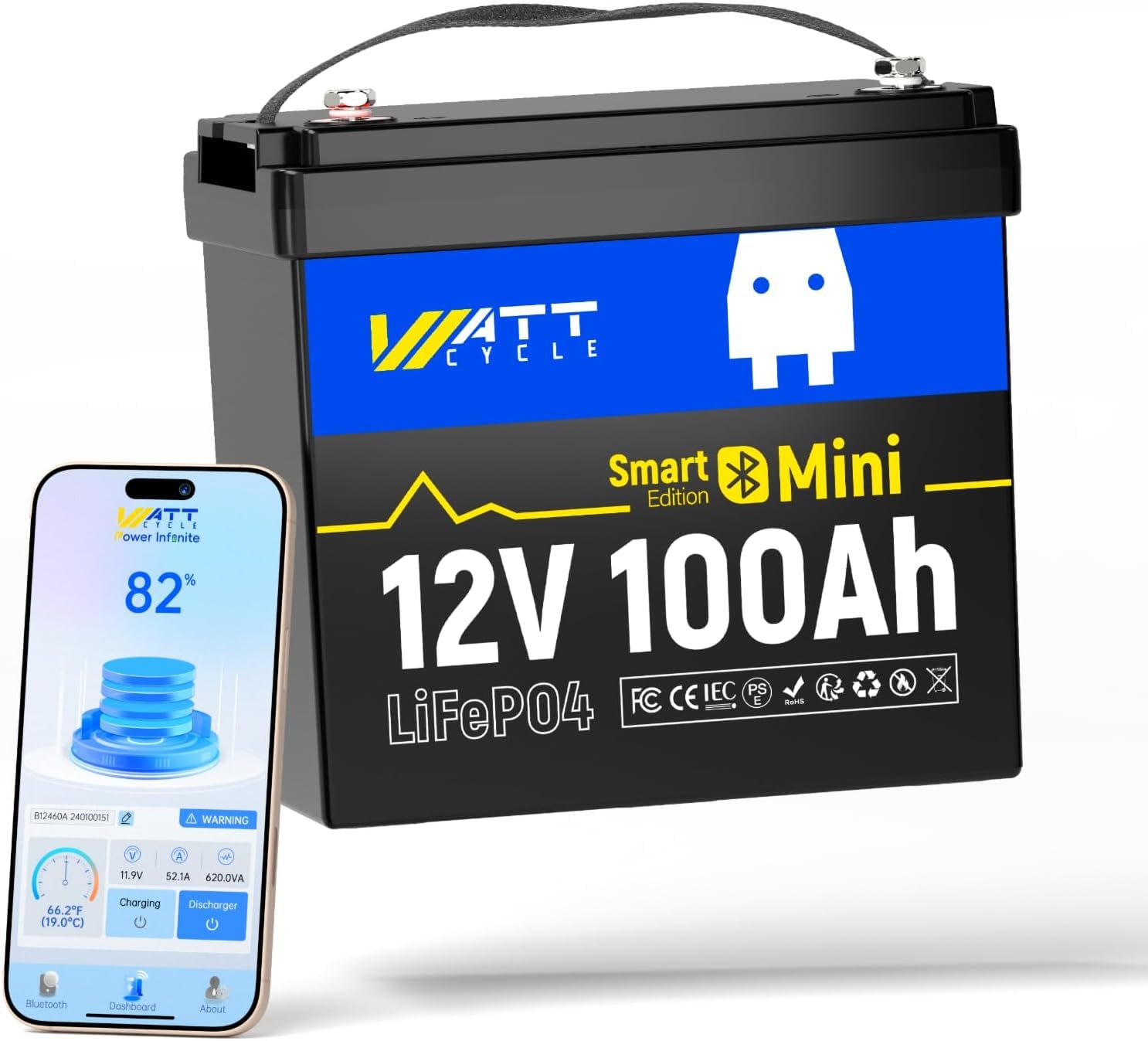 12V 100Ah Mini LiFePO4 Batteri - Lifepo4 12V 100Ah Bms Bluetooth recensie en prijs