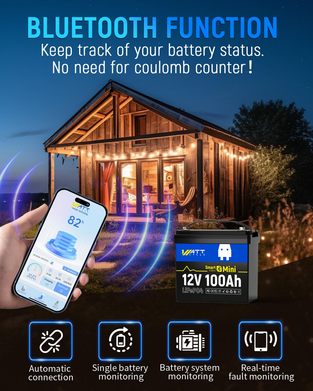 12V 100Ah Mini LiFePO4 Batteri - Lifepo4 12V 100Ah Bms Bluetooth recensie en prijs