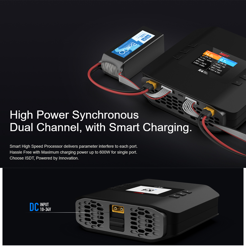 ISDT K4 1 ~ 8S Lithiumbatterij - Isdt K4 Dual Lipo Charger recensie en prijs