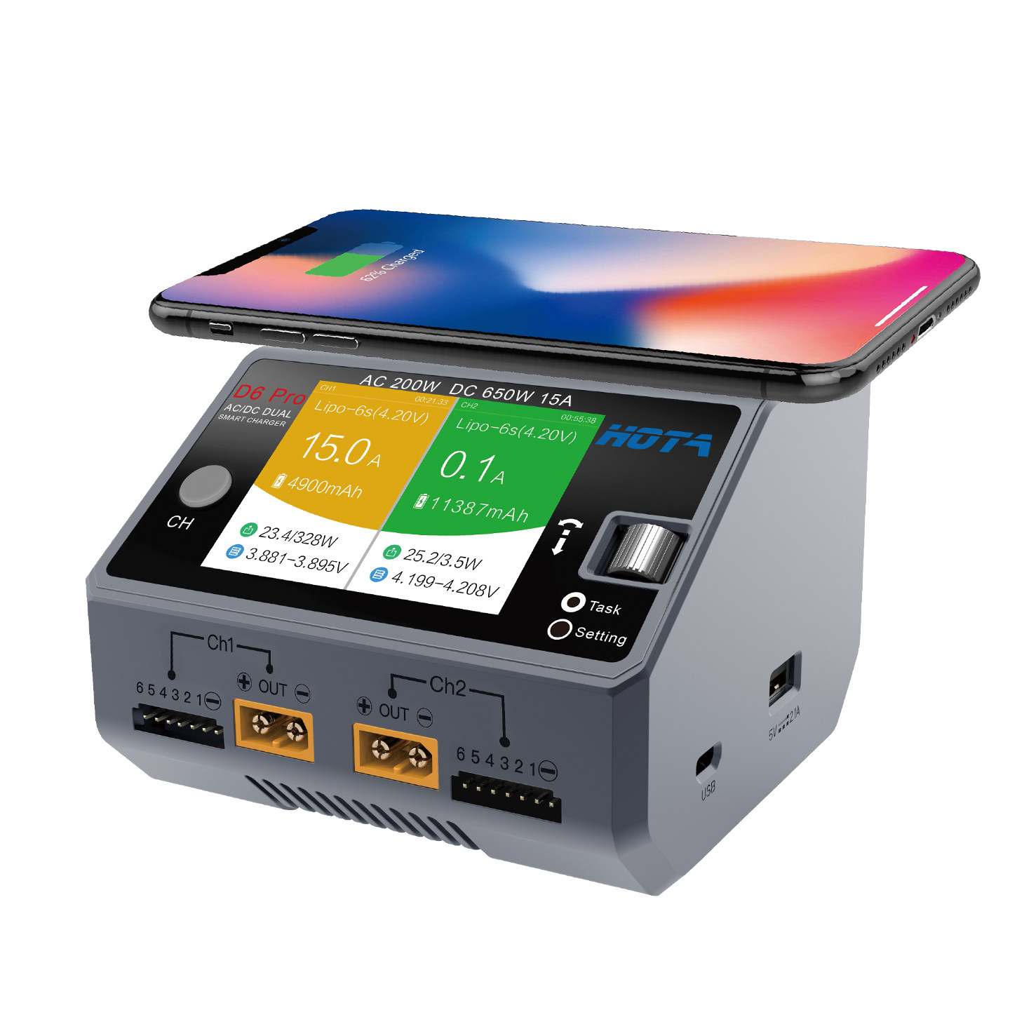 HOTA D6 Pro AC/DC Dual Channel - Hota D6 Pro Dual Lipo Charger recensie en prijs