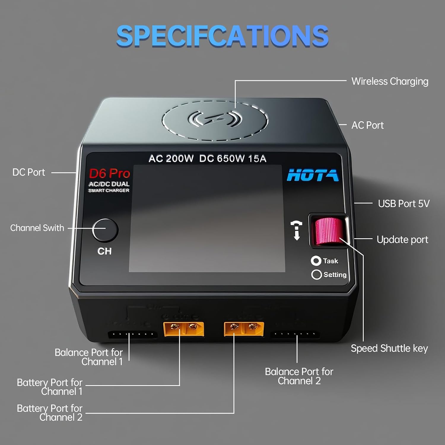 HOTA D6 Pro Lipo Batterijlader - Hota D6 Pro Dual Lipo Charger recensie en prijs